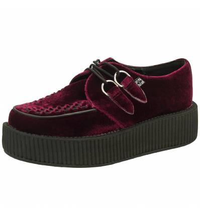 Creepers altas VIVA Terciopelo Burdeos