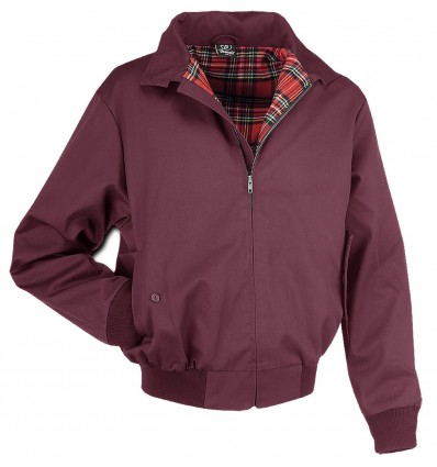 Chaqueta hombre `Harrington´ clásica negra y esocés