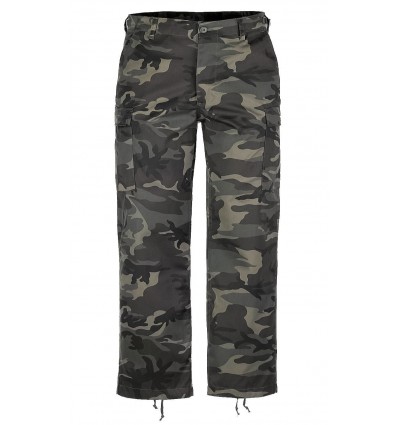 Pantalón militar clásico camuflaje oscuro