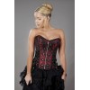 Corset brocado rojo ROCK con cremallera