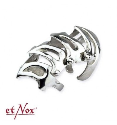 etNox - ring "Long Finger Tribal" stainless steel