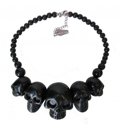 Skull Collection Necklace Red