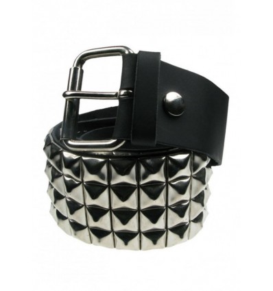 63mm 4 Row Pyramid Leather Belt