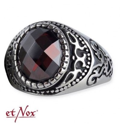 etNox - stainless steel ring "Bohemian Crystal"