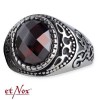 Anillo EtNox `Cristal Bohemio´ (Acero inox.)