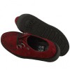 T.U.K. Shoes Viva Low Sole Creeper Bordeux Suede With Black Interlace