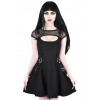 Black Veil Chiffon Dress