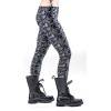 Leggings mujer gris estampado calaveras