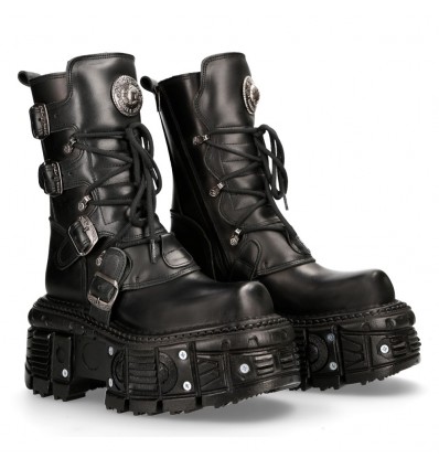 Botas New Rock cuero con plataforma M-TANK373-S1