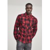 Camisa hombre roja cuadros negros