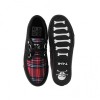 T.U.K. Shoes Red & Black Plaid Vegan Suede Creeper Sneaker