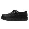 T.U.K. Shoes Black TUKskin™ Viva Flex Ultra Low Sole Creeper