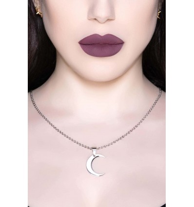 Collar Luna Creciente Plateada`Waxing Crescent´ - Killstar