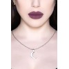 Collar Luna Creciente Plateada`Waxing Crescent´ - Killstar