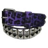 Purple Leopard Belt 38mm Studded Belt