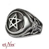 etNox-ring "Big Pentagram" stainless steel