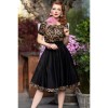 Vestido swing Darlene Rockabilly en rayas negras / blancas