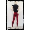 Leggings mujer rojo calaveras