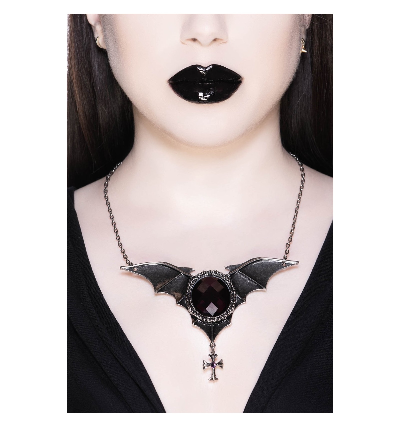 Vinagre Escultor pivote Collar plateado `Evil Intentions ´ - Killstar - Gothic-Zone