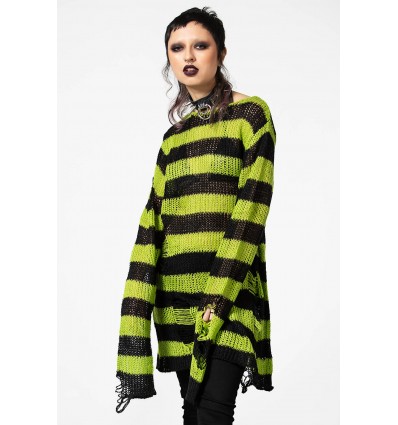 Slimer Distress Knit Sweater