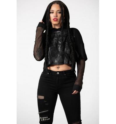 Killstar Dark Forces Cropped Hoodie