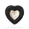 SMALL BLACK ROSE HEART PHOTO FRAME (SA21)