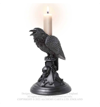 POE'S RAVEN CANDLE STICK (V109)