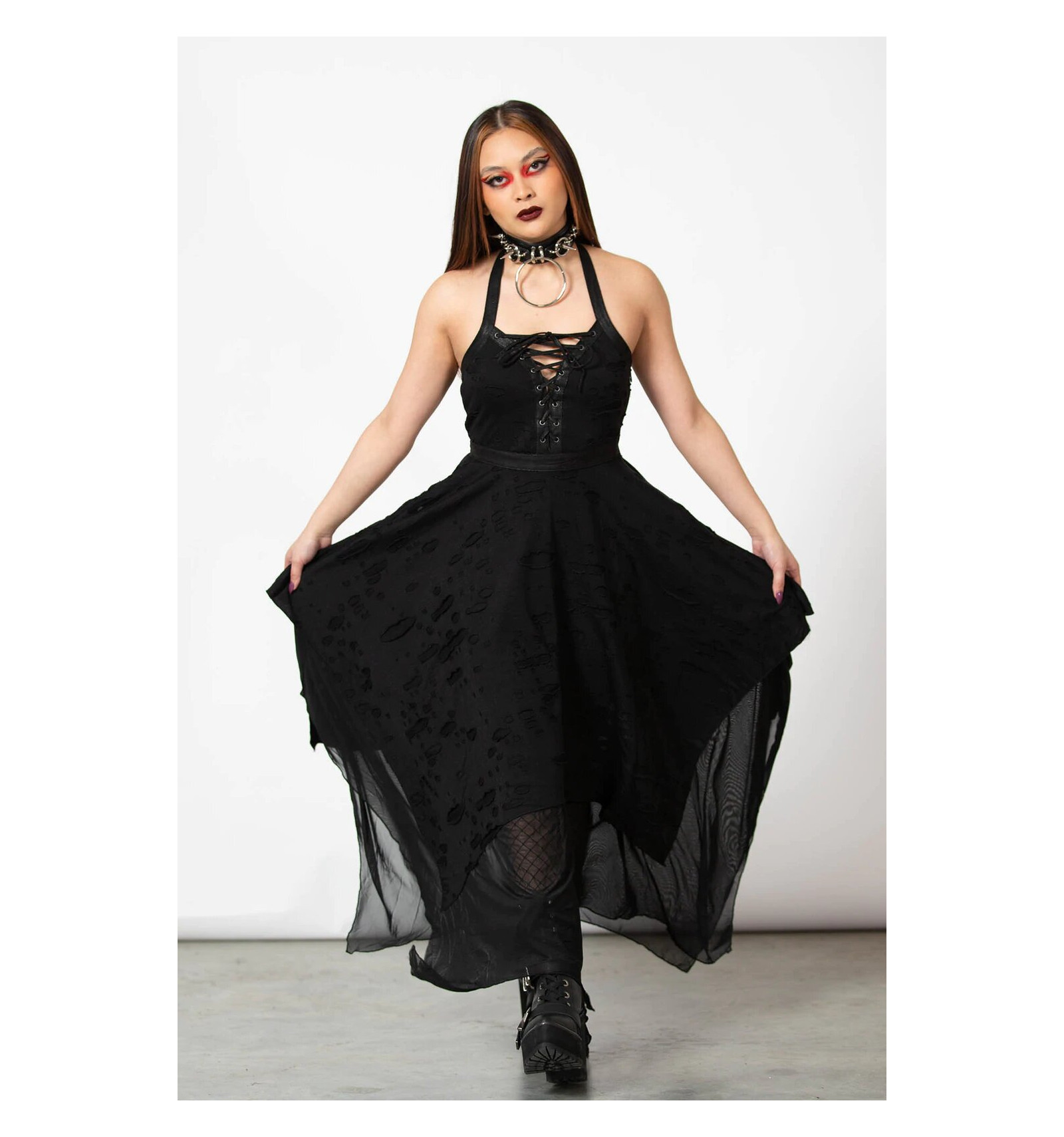 Vestido gótico con cortes `Badlands´ - Gothic-Zone