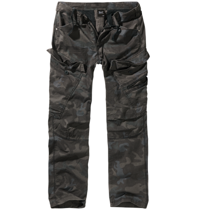 Pantalón largo chico camuflaje oscuro estilo cargo, Slim Fit Adven