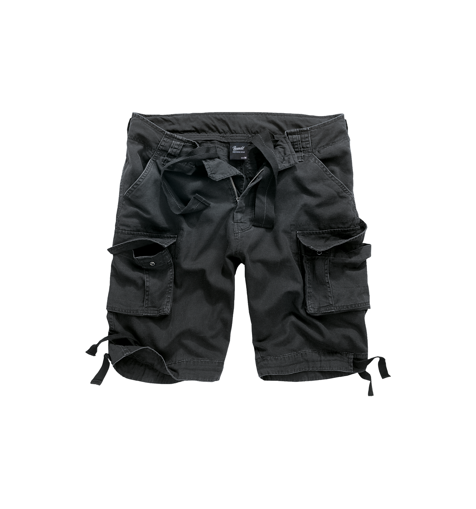 Pantalón corto hombre bolsillos cargo `Negro´ (fino) - Gothic-Zone