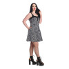 Vestido con vuelo rayas negras y blancas SPOOKY NIGHTWALKS