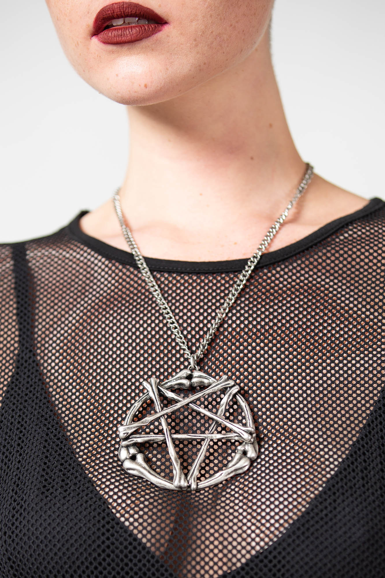 Elvira's Loteria Charm Necklace, Vintage Goth Jewelry
