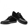 Talla 45: A9182 - Creeper Sneaker VLK - Ante Negro y Blanco 2 Anillas