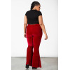 Pantalones de campana terciopelo ROJO `Moondance´, Killstar