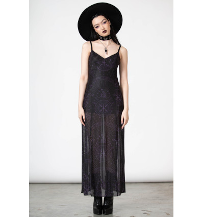 EVENESCENT MESH MAXI DRESS