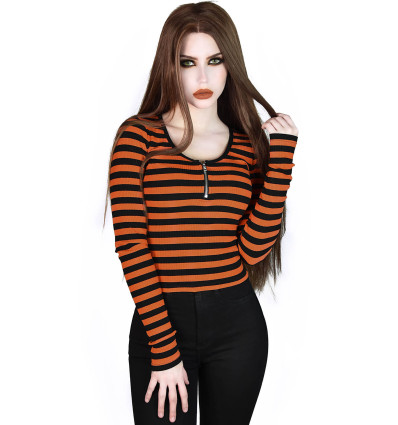 Izora Ribbed Top [PUMPKIN]