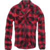 Camisa hombre roja cuadros negros