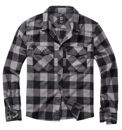 Check Shirt grey-black