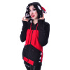 Chaqueta varsity MOON KITTY negra y blanca