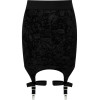 Minifalda de terciopelo CASSANDRA, negra