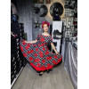 Vestido swing Darlene Rockabilly en negro y leopardo