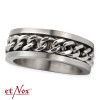 Anillo Etnox `Rosa´ Acero inoxidable