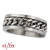 etNox - ring "Rose" stainless steel