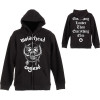 MOTORHEAD UNISEX ZIPPED HOODIE: ENGLAND (BACK PRINT)