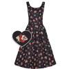 Amanda Scoop Neck Swing Dress in Heart and Roses Print