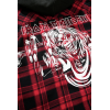 LLEGA PRONTO ! Iron Maiden Checkshirt Sudadera con capucha EDDIE rojo y negro