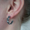 etNox earrings "Skulls" stainless steel oxid