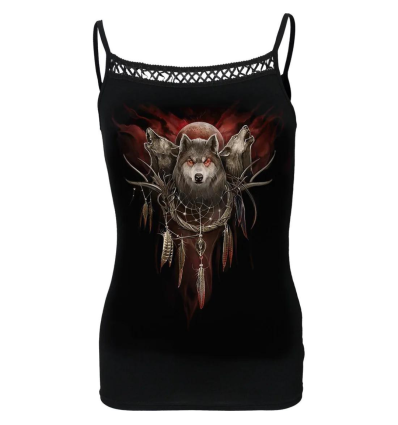 CRY OF THE WOLF - Cross Trim Camisole