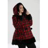 Talla XL Abrigo cuadros rojos y negros KATIE