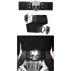 Elastic Waist Belt Skull Black